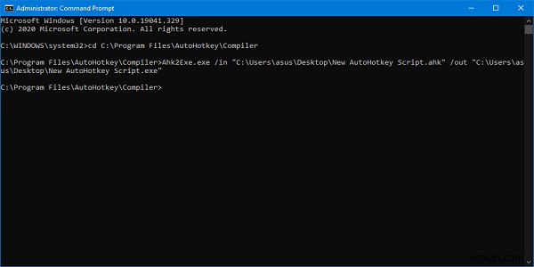 Cách chuyển đổi tệp AHK thành tệp EXE trong Windows 10 