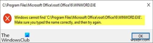 Windows không thể tìm thấy lỗi C:\ Program Files khi mở ứng dụng trên Windows 10 
