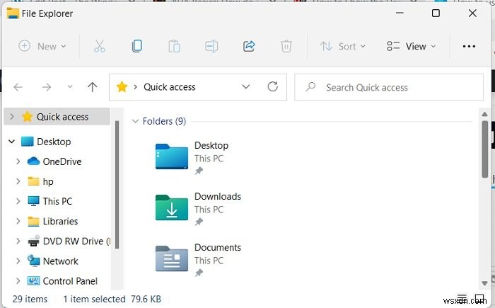 Đặt File Explorer mở PC này thay vì Truy cập nhanh trong Windows 11/10 