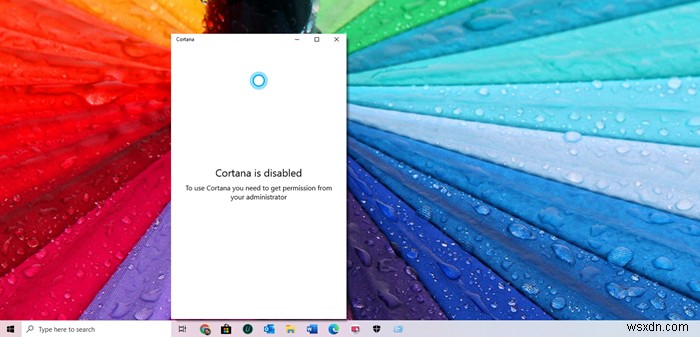 Cortana bị tắt trên Windows 10 - Vấn đề về quyền 