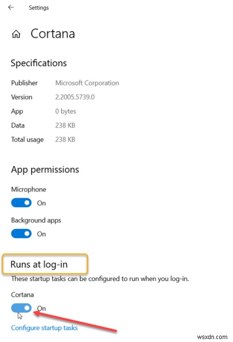 Cách tắt Cortana tự động khởi động với Windows 10 