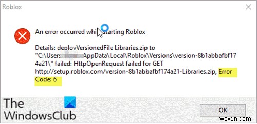 Cách khắc phục mã lỗi Roblox 279, 6, 610 trên Xbox One hoặc PC 