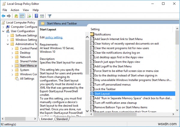 Cách nhập, xuất bố cục Start Menu trong Windows 11/10 bằng PowerShell 