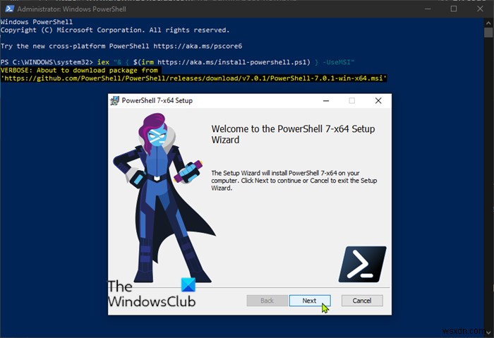 Cách cài đặt PowerShell 7.0 trên Windows 10 