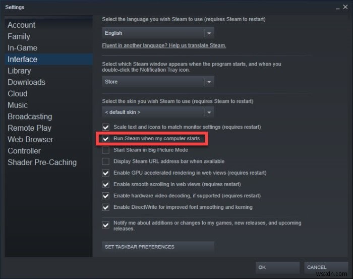 Cách ngừng tự động chạy Steam sau khi khởi động Windows 10 