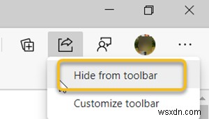 Cách hiển thị hoặc ẩn nút Chia sẻ trong trình duyệt Microsoft Edge 