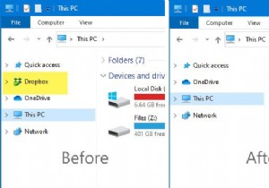 Cách xóa Dropbox khỏi Ngăn dẫn hướng File Explorer 