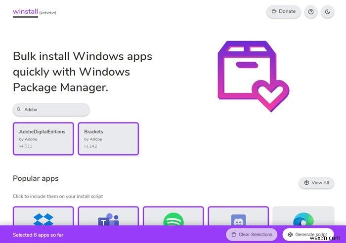 Cài đặt hàng loạt ứng dụng Windows với Winstall GUI cho Trình quản lý gói Windows 