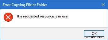 Lỗi 0x800700AA, Tài nguyên được yêu cầu đang được sử dụng khi sao chép tệp hoặc thư mục 