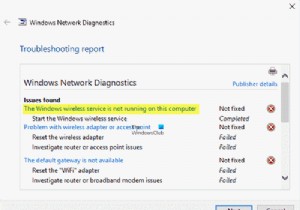 Dịch vụ không dây Windows không chạy trên máy tính này 