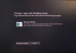 Cửa sổ máy chủ tác vụ, Máy chủ tác vụ đang dừng các tác vụ nền 