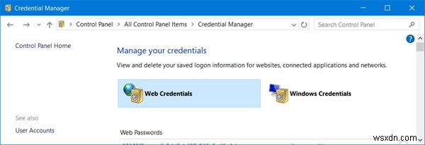 Cách mở và sử dụng Windows Credential Manager trong Windows 11/10 