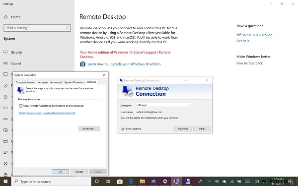 Cách sử dụng Windows 10 Remote Desktop trong Windows Home (RDP) 