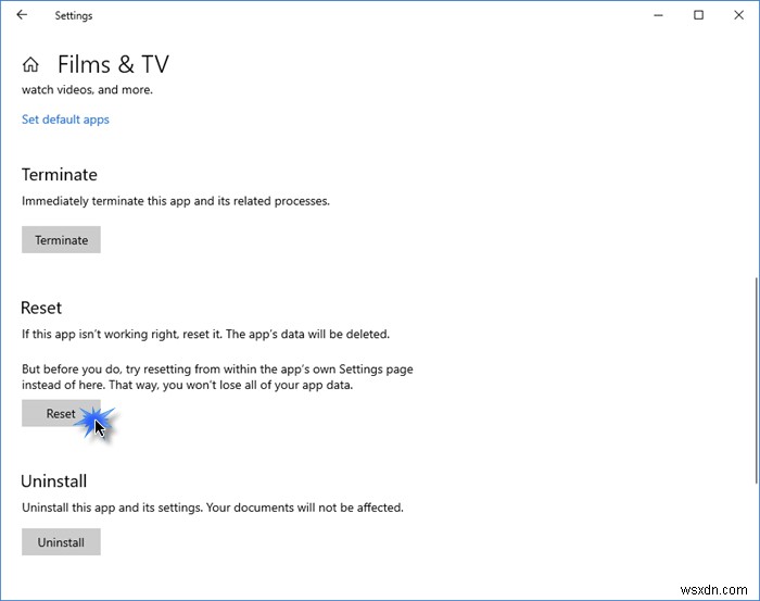 Ứng dụng Phim &TV bị đóng băng, không hoạt động hoặc không mở được trên Windows 11/10 