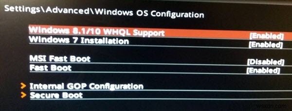 Cài đặt Windows WHQL trong BIOS là gì? 