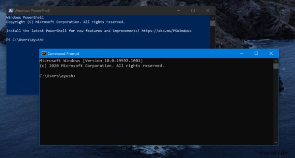 Cách đặt lại PowerShell và Command Prompt về cài đặt mặc định 