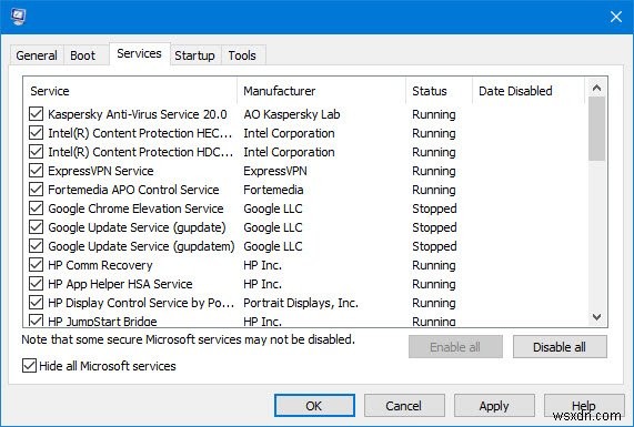 Các biểu tượng trên thanh tác vụ không hiển thị, trống hoặc bị thiếu trong Windows 10 