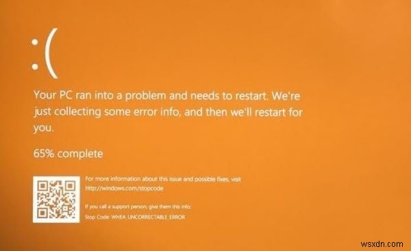 Cách sửa lỗi màn hình màu cam chết chóc trong Windows 11/10 