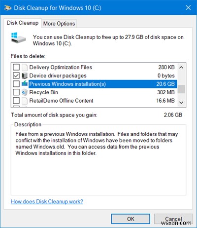 Xóa các bản cài đặt Windows trước sau khi Nâng cấp Windows 10 &giải phóng dung lượng ổ đĩa 