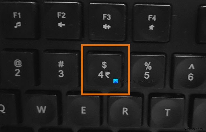Biểu tượng tiền tệ Rupee Ấn Độ:Cách sử dụng phím tắt trong Windows 11/10 