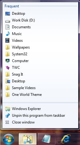 Cách sử dụng tính năng Jump List trong Windows 11/10 