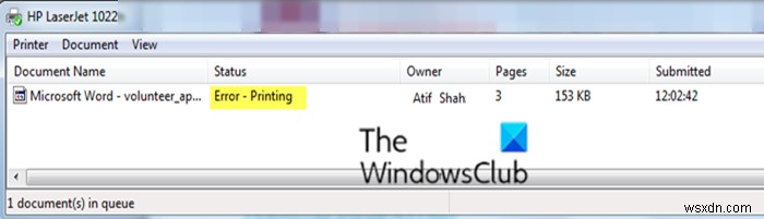 Lỗi in - Lỗi thông báo lệnh in trong Windows 10 