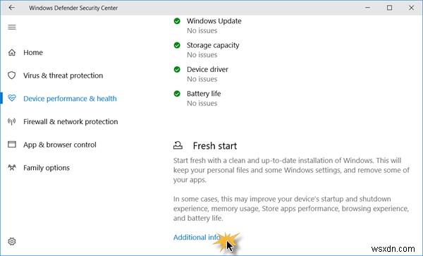 Cách sử dụng tính năng Fresh Start trong Windows 10 