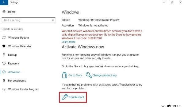 Sửa mã lỗi kích hoạt Windows 10 0x8007007B 