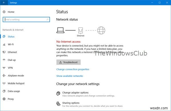 Không có quyền truy cập Internet sau khi nâng cấp lên hoặc cài đặt Bản cập nhật tính năng mới của Windows 