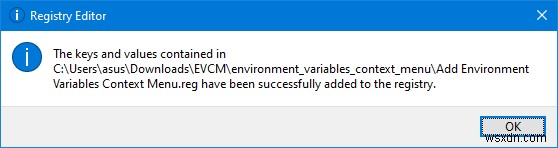 Cách thêm Biến môi trường vào Menu ngữ cảnh trong Windows 11/10 