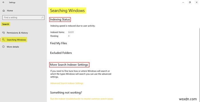 Cài đặt tìm kiếm trong Windows 10 - Quyền, Lịch sử, Tìm kiếm trong Windows 