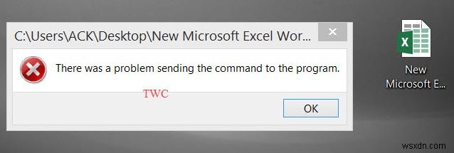 Đã xảy ra sự cố khi gửi lệnh tới chương trình trên Windows 11/10 