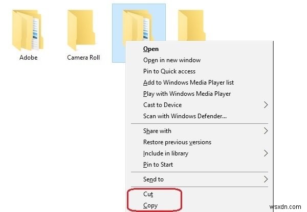 Cách cắt hoặc sao chép và dán bằng bàn phím hoặc chuột trong Windows 11/10 