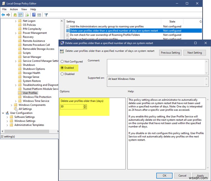Tự động xóa các tệp và hồ sơ người dùng cũ trong Windows 11/10 
