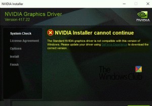 NVIDIA Installer không thể tiếp tục trên Windows 11/10 