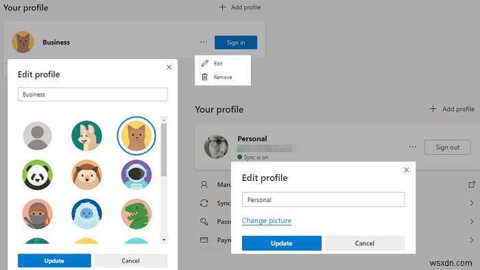 Cách thay đổi tên và hình ảnh hồ sơ trong Microsoft Edge, Chrome và Firefox 