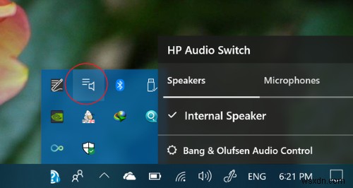 Không thể tìm thấy tệp tập lệnh HPAudioswitchLC.vbs khi khởi động trong Windows 10 