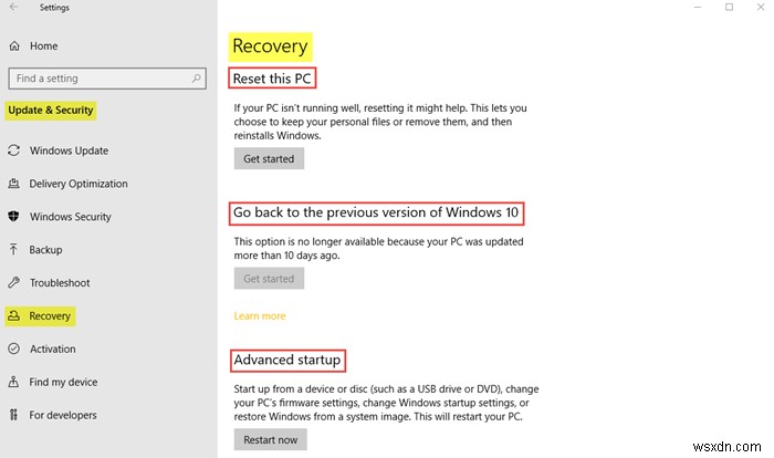 Cài đặt Windows Update và Bảo mật trong Windows 10 