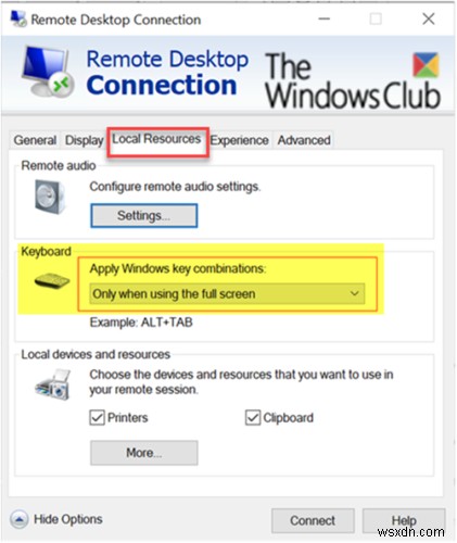 Phím Windows hoạt động như thể nó bị kẹt sau khi chuyển từ phiên Máy tính từ xa 