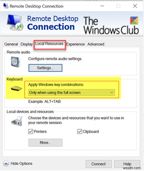 Phím Windows hoạt động như thể nó bị kẹt sau khi chuyển từ phiên Máy tính từ xa 
