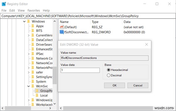 Tắt hoặc Bật mềm Ngắt kết nối máy tính khỏi Mạng trong Windows 10 