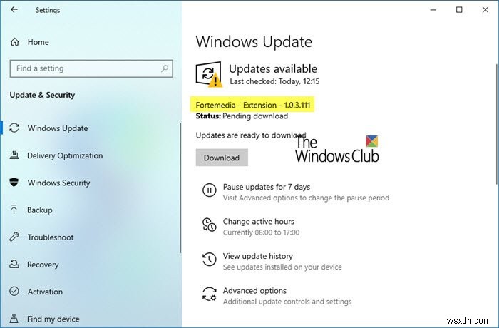 Bản cập nhật tiện ích mở rộng Fortemedia trong Windows 10 là gì? 