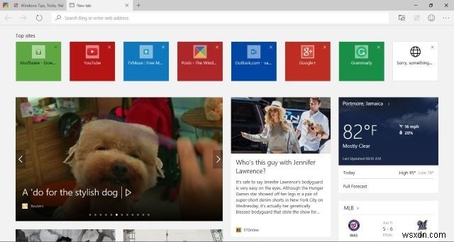 Cách tùy chỉnh Microsoft Edge Trang tab mới 