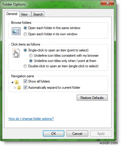 Đồng bộ hóa ngăn điều hướng &cấu trúc thư mục của Windows Explorer với ngăn chính 