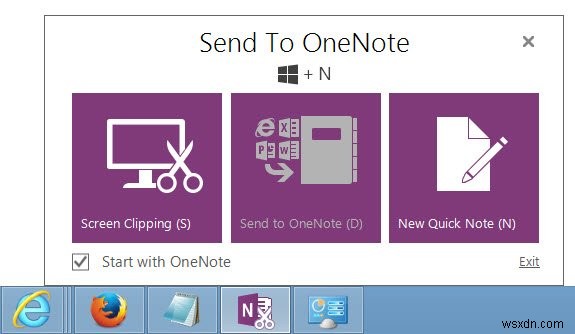 Tắt hoặc xóa Gửi tới OneNote trong Windows PC 