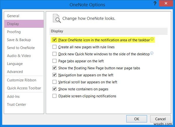 Tắt hoặc xóa Gửi tới OneNote trong Windows PC 