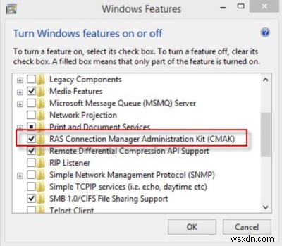 VPN dựa trên CMAK không hoạt động sau khi nâng cấp Windows 10 