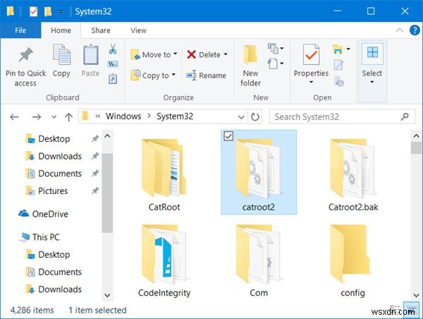 Thư mục Catroot &Catroot2 là gì? Làm cách nào để bạn đặt lại thư mục catroot2 trong Windows 10 