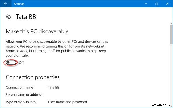 Bật hoặc tắt tính năng Chia sẻ hoặc Khám phá mạng trong Windows 11/10 