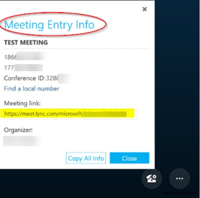 Cách gửi liên kết Mời họp qua Skype 
